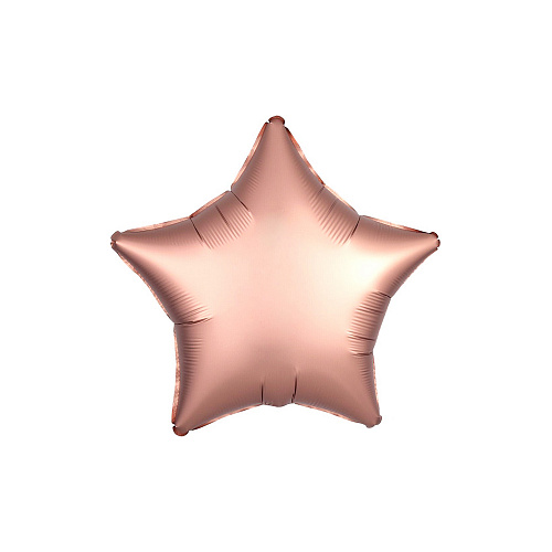 Звезда матовая "Розовое золото" с гелием